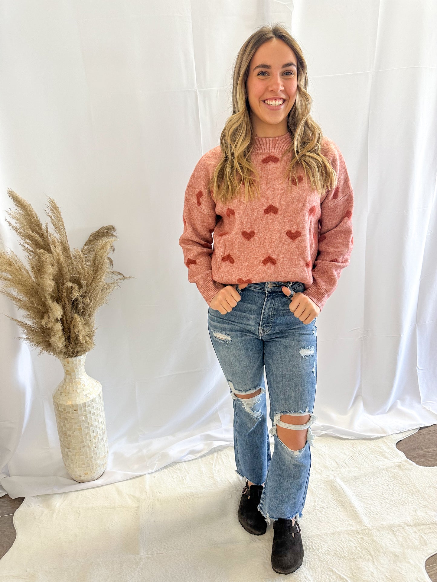 High Rise Ankle Flare Risen Jeans