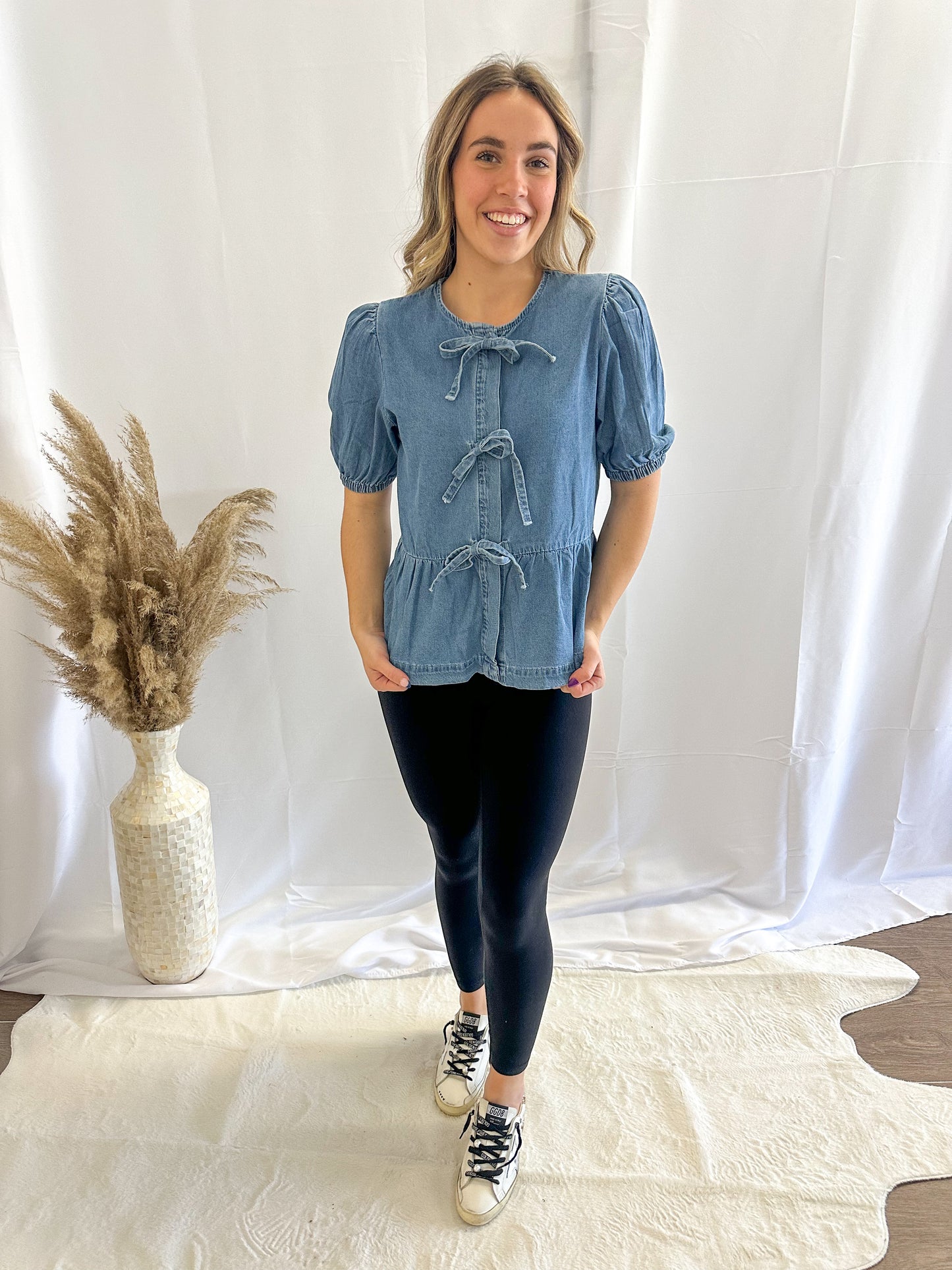 Peplum Bow Top