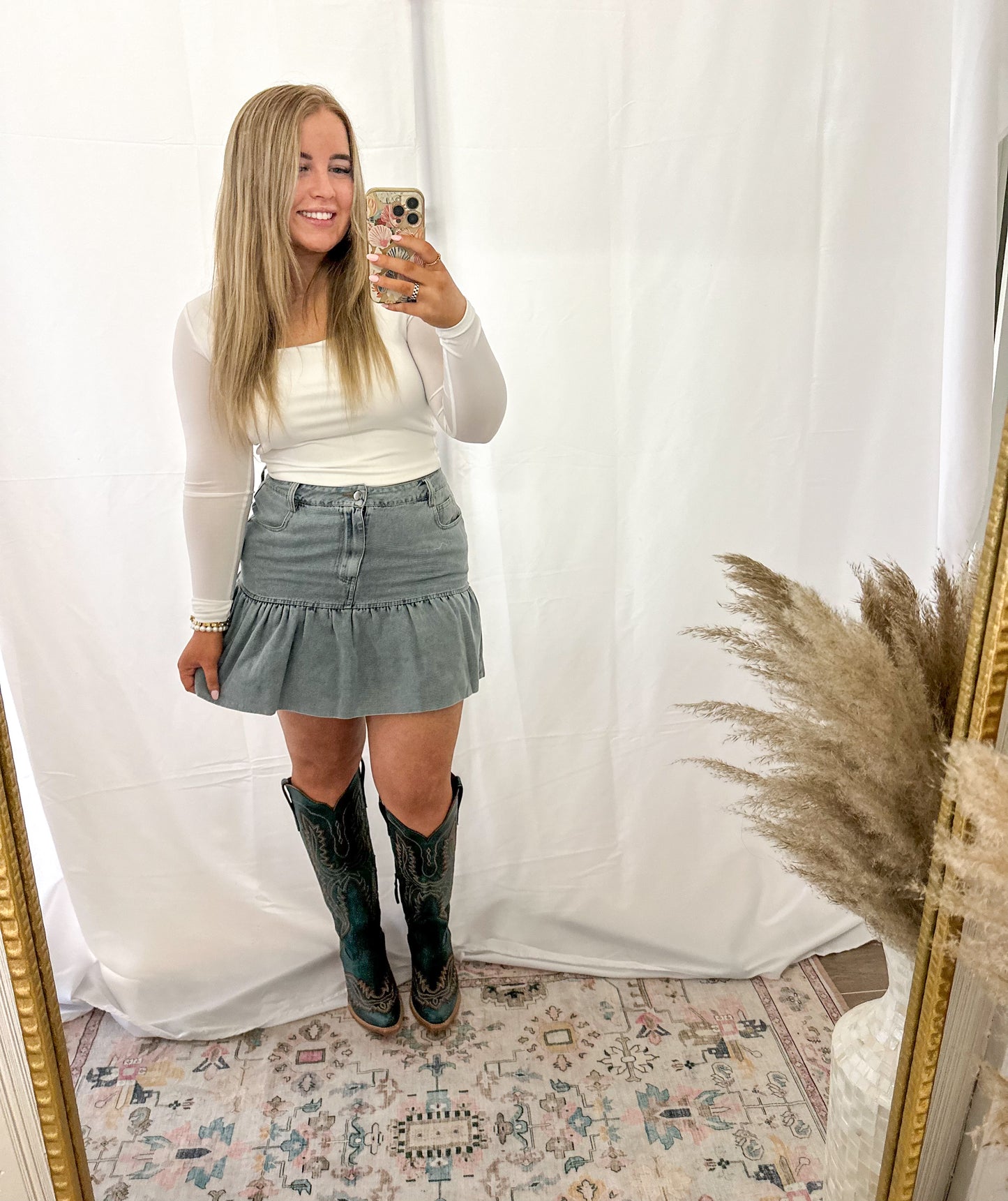Jean Bubble Skirt