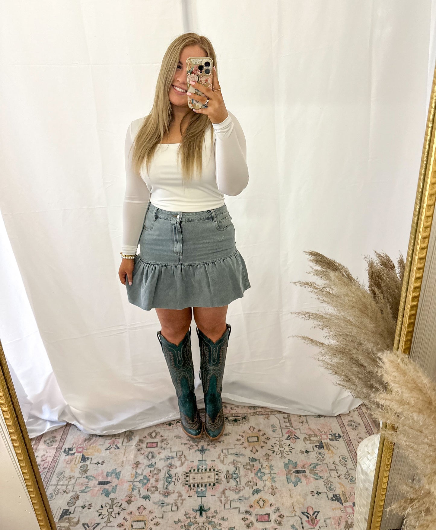 Jean Bubble Skirt