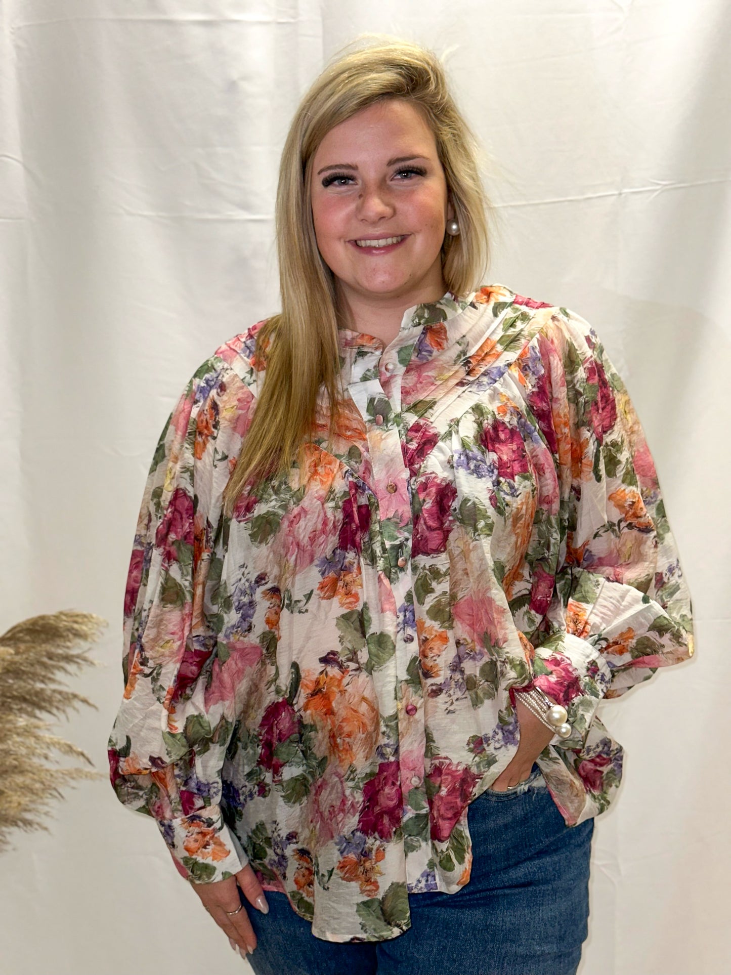 Vintage Floral Blouse