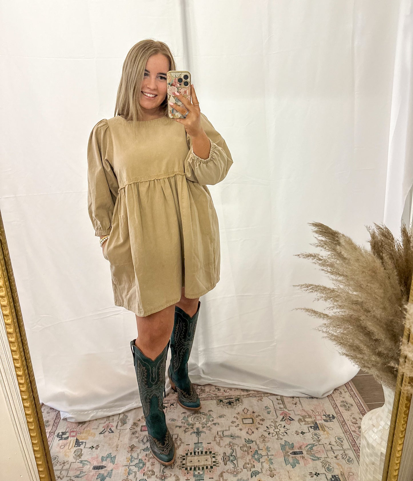 Brown Baby Doll Dress