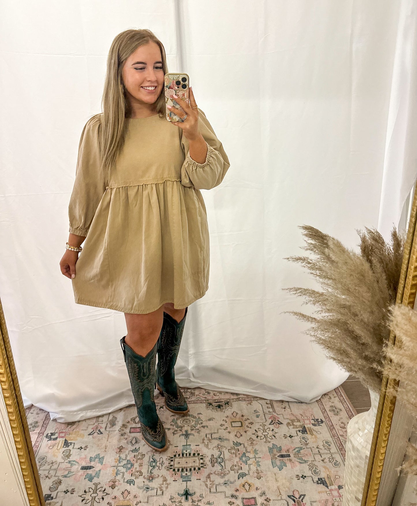 Brown Baby Doll Dress
