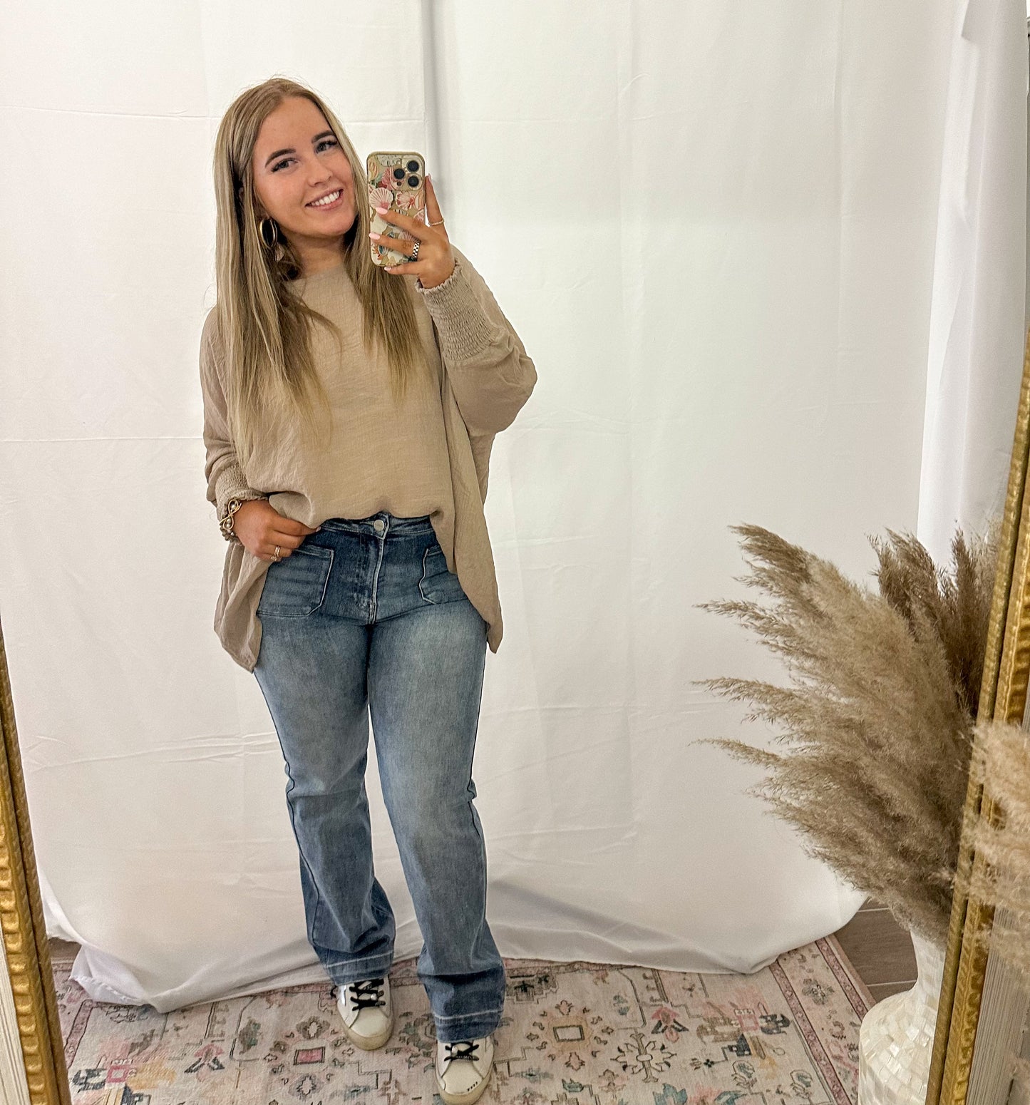 Linen Dolman Top