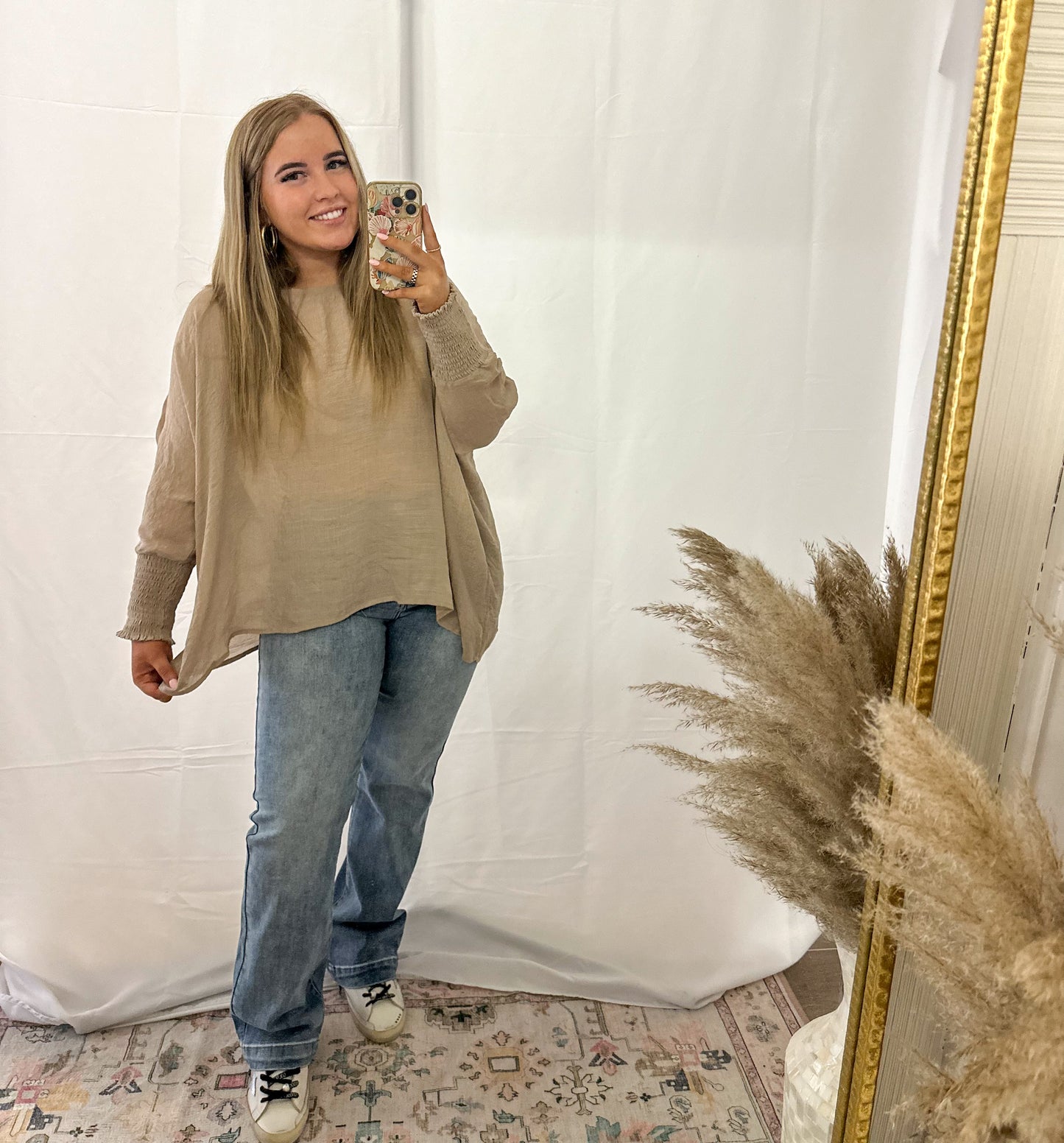 Linen Dolman Top