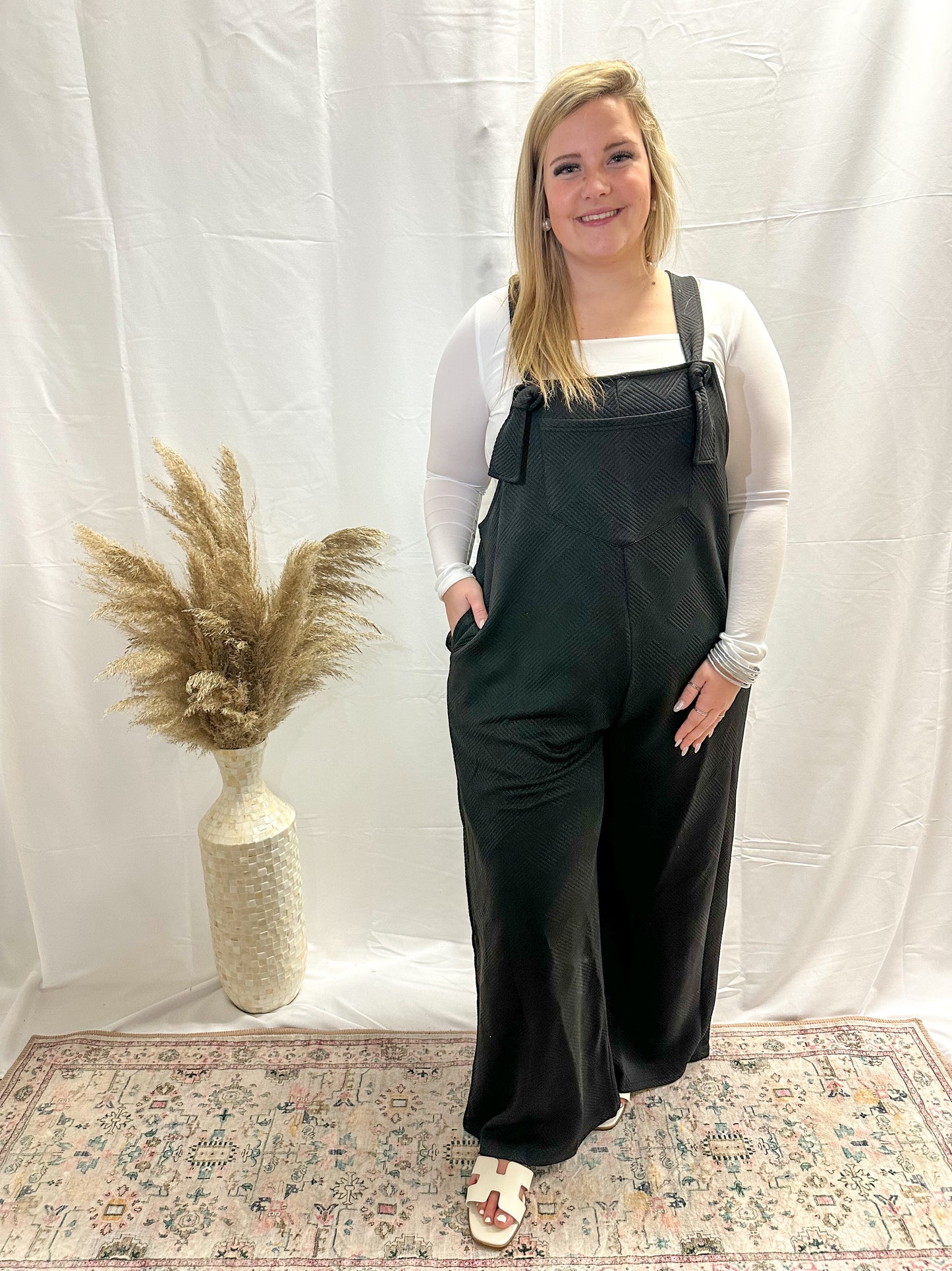 Tie Sleeveless Overall