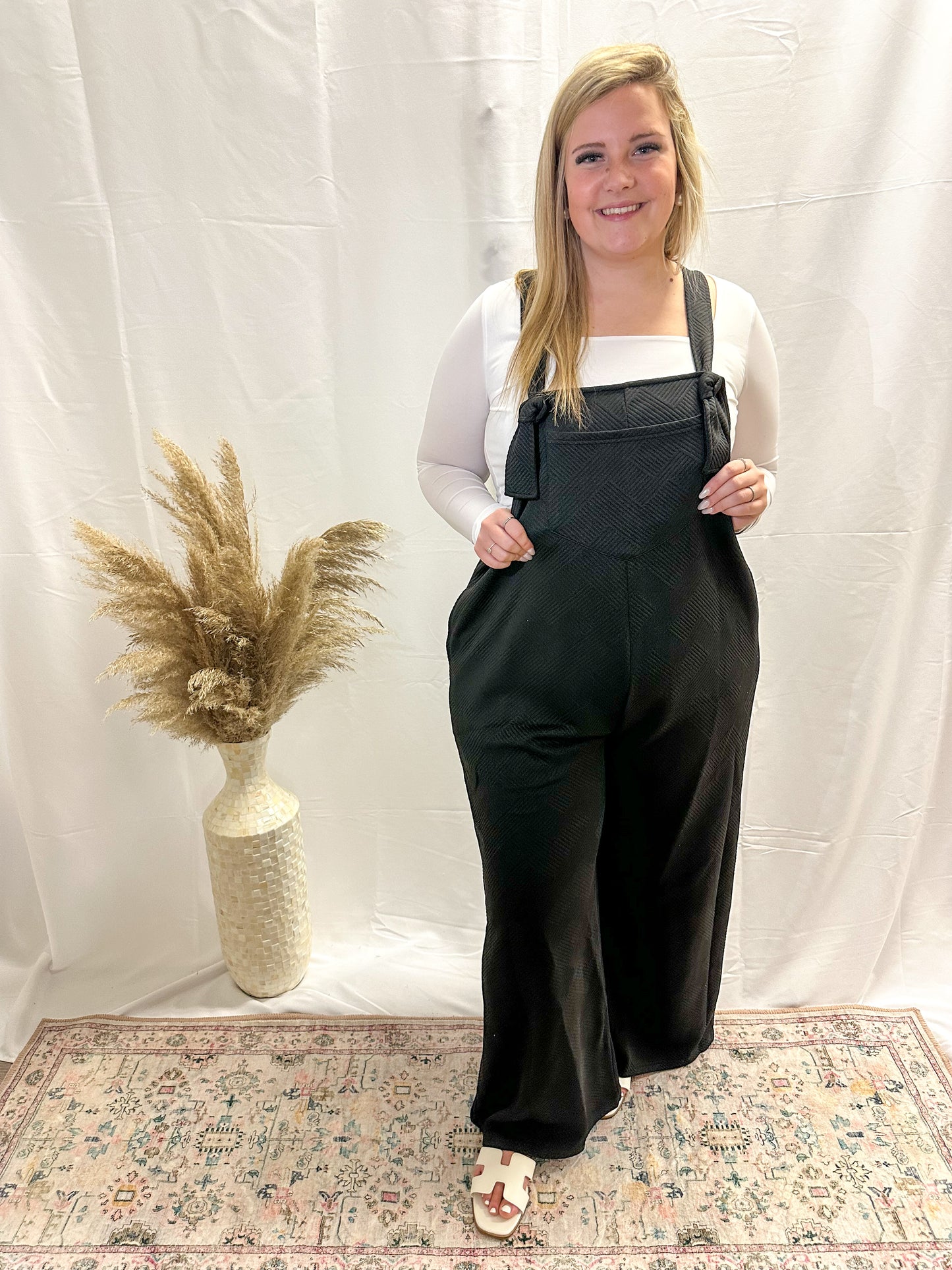 Tie Sleeveless Overall