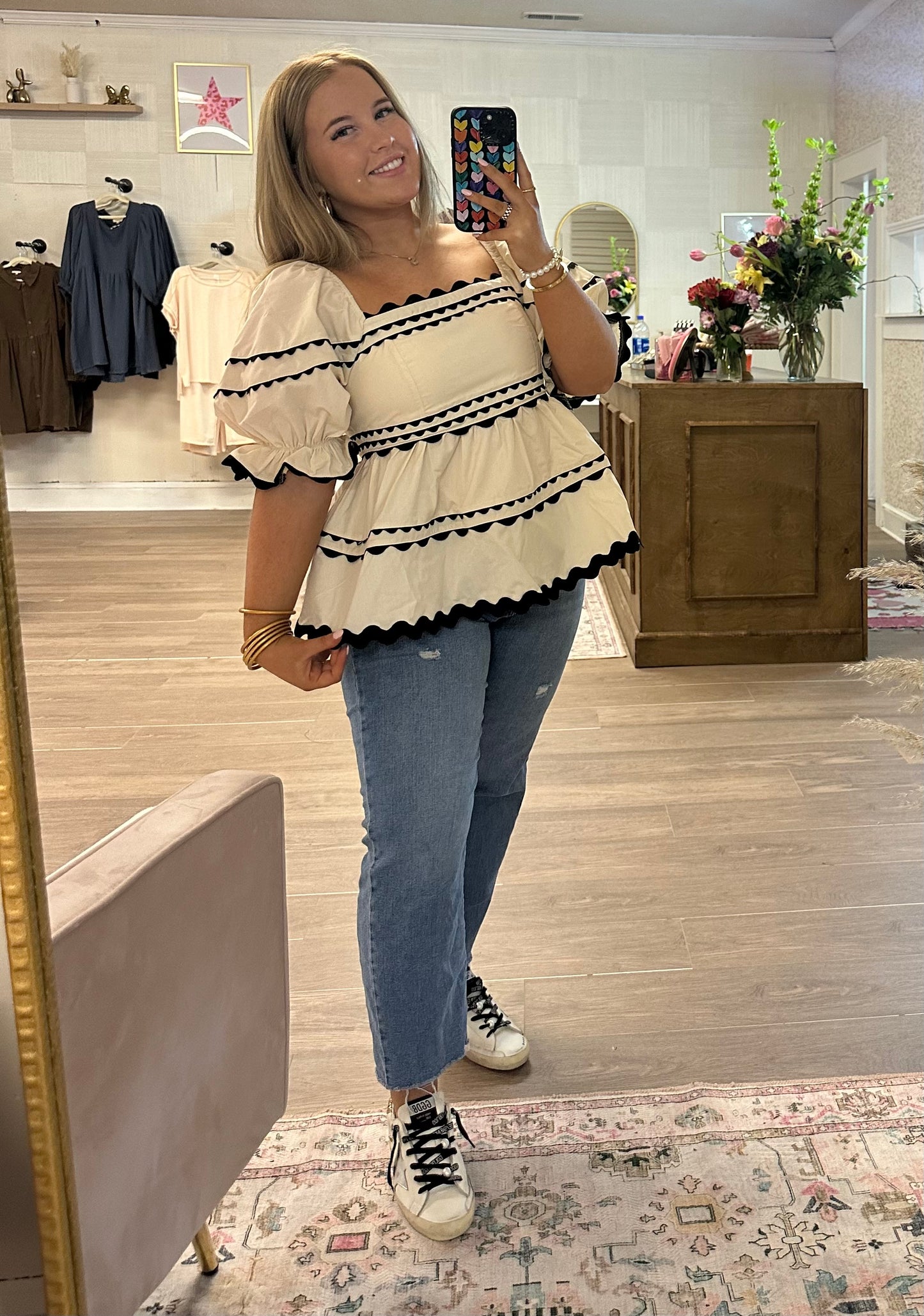 Ivory Scallop Top