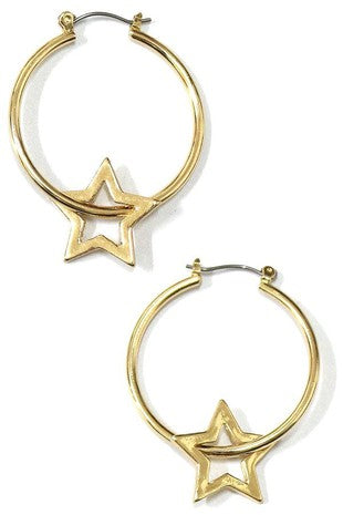 Lucky Charm Hoop Earrings