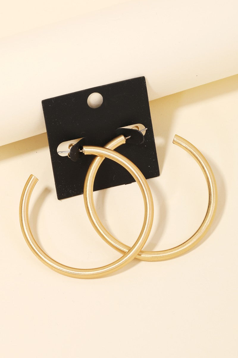 Gold Tube Earrings
