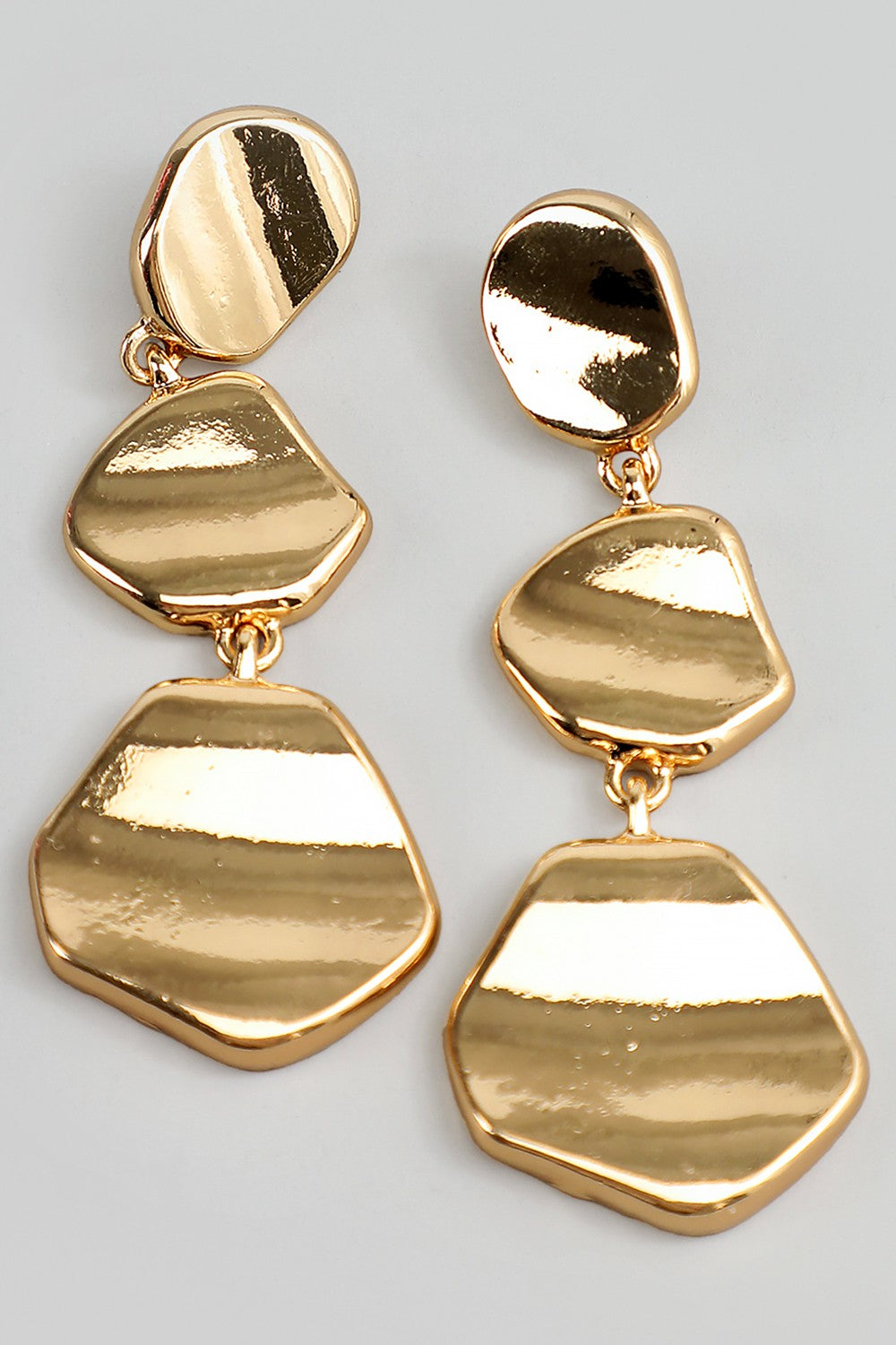 Gold Pebble Dangles