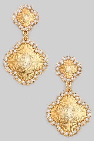 Golden Pearl dangles